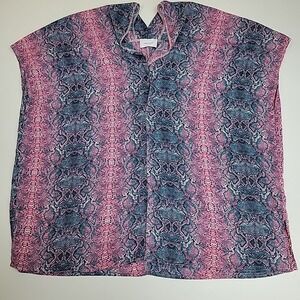 Adrienne Sleeveless Womens  Size Large Multicolor Flowy Lightweight Preppy